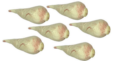 Dollhouse Miniature Turnip, 6 Pc